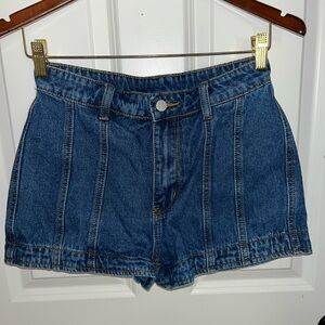 shein denim high waist shorts
